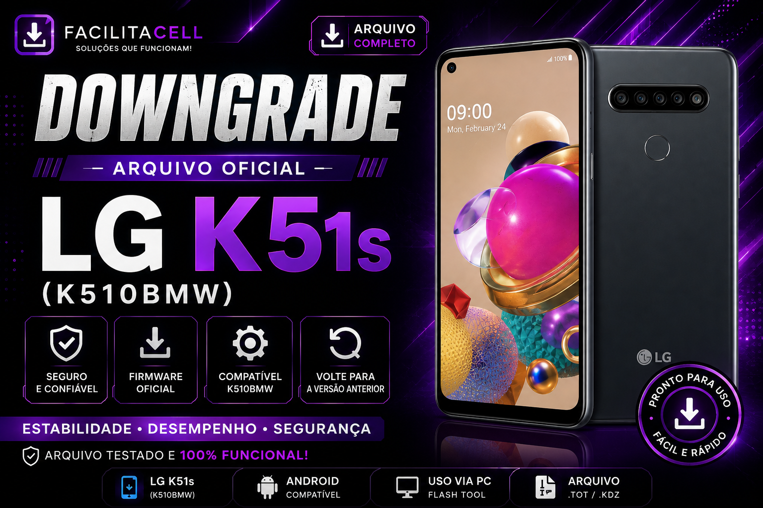 arquivo de downgrade do LG K51s (K510BMW)