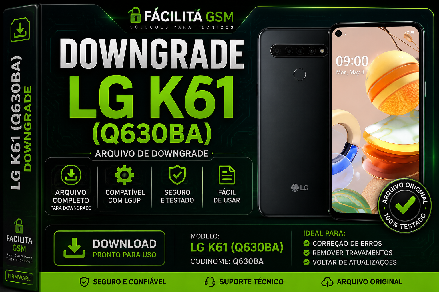 arquivo de downgrade do LG K61 (Q630BA)