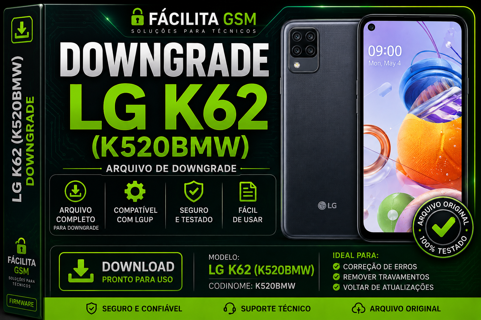 arquivo de downgrade do LG K62 (K520BMW)