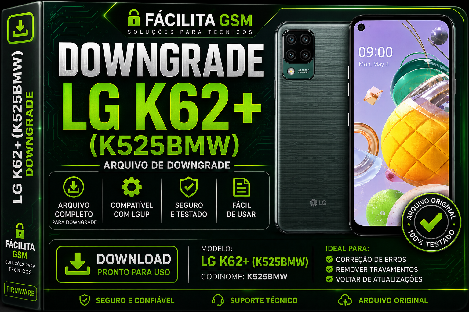 arquivo de downgrade do LG K62+ (K525BMW)
