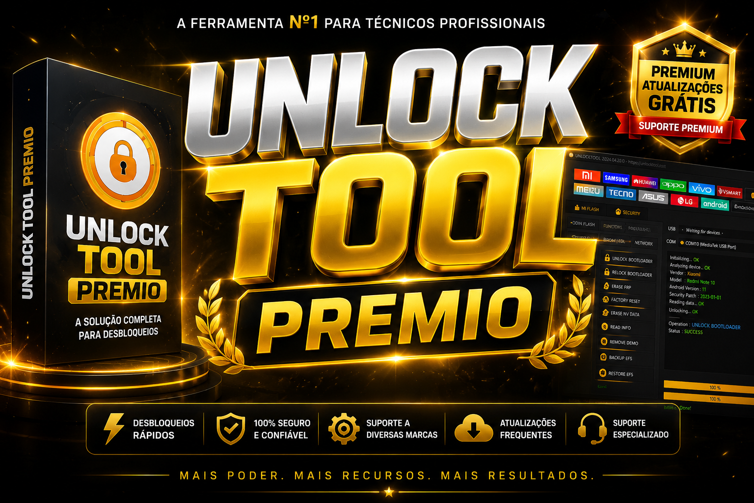 UNLOCK TOOL – ALUGUEL DE DE 6 HORAS    LOGIN  SENHA  SERVIDOR PREMIUM V1